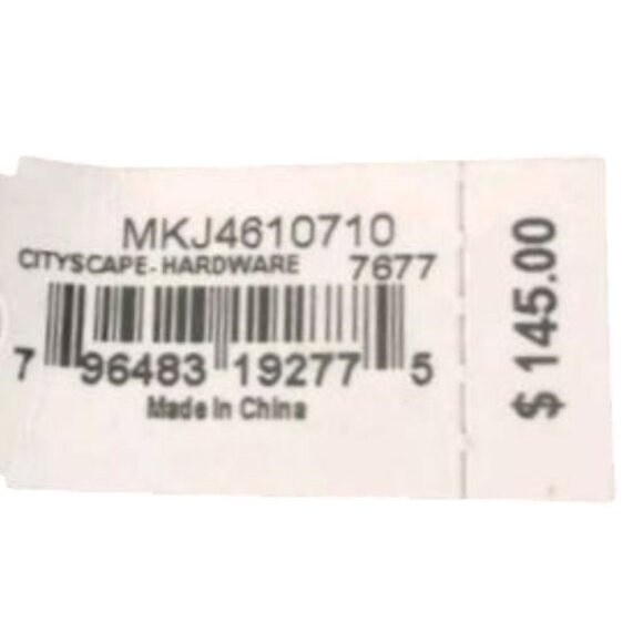 MICHAEL KORS Signed Padlock Crystal Bracelet Cityscape Hardware Rose Gold Tone - Picture 4 of 10